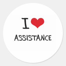 I Love Assistance Sticker