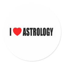 I Love Astrology Round Sticker