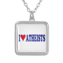 I Love Atheists Personalized Necklace