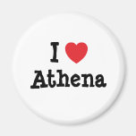 I love Athena heart T-Shirt Refrigerator Magnets