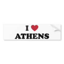 I Love Athens Georgia Bumper Sticker