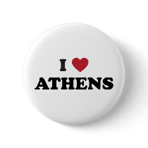I Love Athens Georgia Pinback Buttons