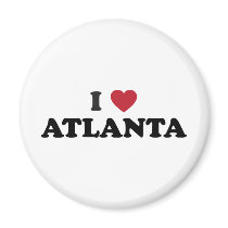 I Love Atlanta Georgia Magnets