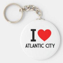 I Love Atlantic City Keychain