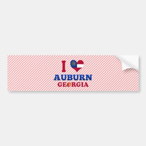 I Love Auburn, Georgia Bumper Sticker