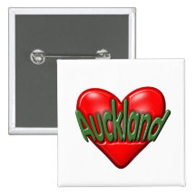 I Love Auckland Pinback Button