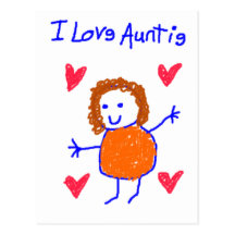 I Love Auntie Post Cards