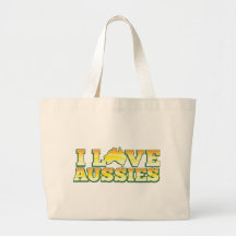 I Love Aussies! Australiana Design Canvas Bag