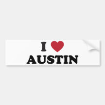 I Love Austin Bumper Stickers