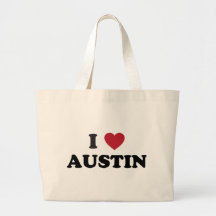 I Love Austin Canvas Bag