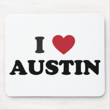 I Love Austin Mouse Pads