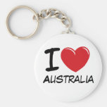 I Love Australia Key Chain