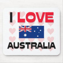 I Love Australia Mouse Mat