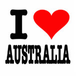 I Love Australia Acrylic Cut Outs