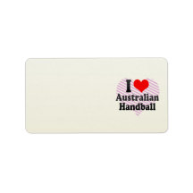 I love Australian Handball Labels