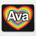 I love Ava, rainbow heart