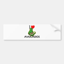 I Love Avocados Bumper Stickers