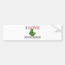 I Love Avocados Bumper Stickers