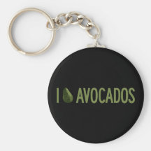 I Love Avocados Key Chains