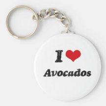I Love Avocados Keychain