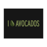 I Love Avocados Post Cards