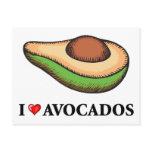 I Love Avocados Post Cards