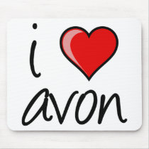 i love avon square mouse mats