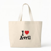 I love Avril heart T-Shirt Canvas Bag