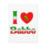 I Love Babbo (Italian Father) Post Card