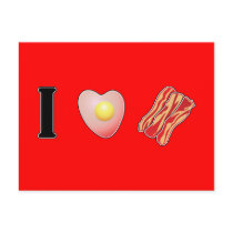 I Love Bacon ... and I Love You Postcard