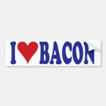 I Love Bacon Bumper Stickers