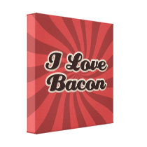 I Love Bacon Canvas Print