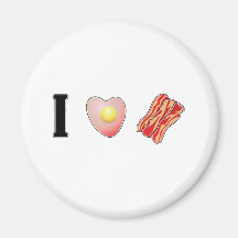 I Love Bacon! Fridge Magnet