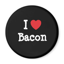 I love Bacon heart T-Shirt Fridge Magnet