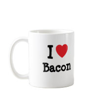I love Bacon heart T-Shirt Mug