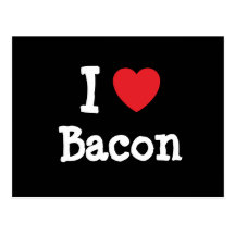I love Bacon heart T-Shirt Post Card