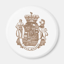 I Love Bacon Heraldic Crest Products Fridge Magnet