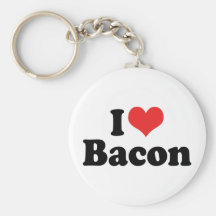 I Love Bacon Keychain