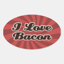 I Love bacon stickers