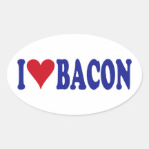 I Love Bacon Stickers