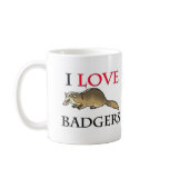 I Love Badgers mugs