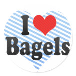 I Love Bagels Round Sticker