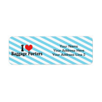 I Love Baggage Porters Custom Return Address Labels