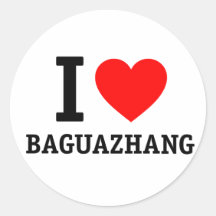 I Love Baguazhang Round Sticker