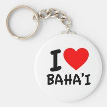 I Love Baha'i Keychain
