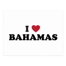 I Love Bahamas Postcard
