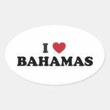I Love Bahamas Stickers