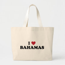 I Love Bahamas Tote Bags