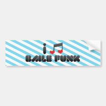 I Love Baile Funk Bumper Stickers