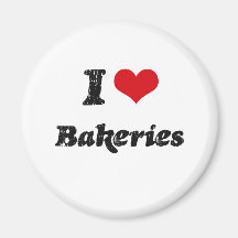 I Love BAKERIES Refrigerator Magnet